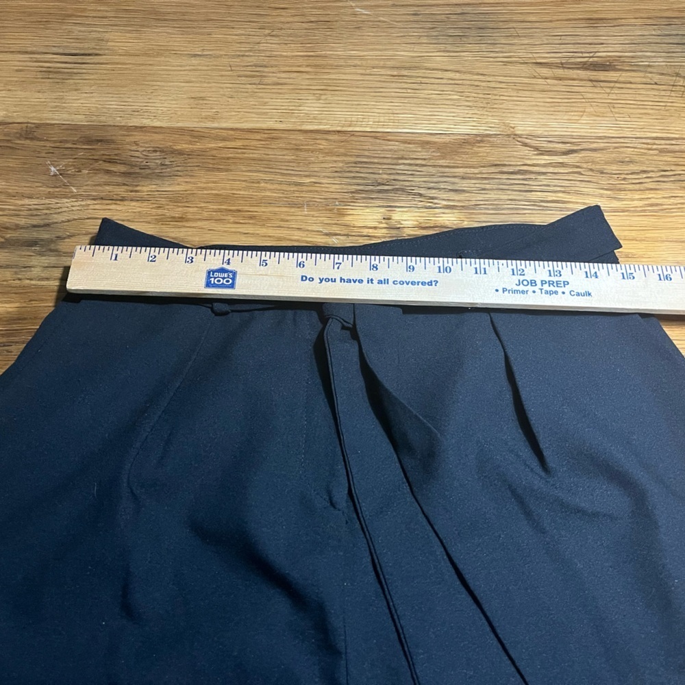 ASOS Black Career Pants Size 10 Belted Waist, Zip & Clasp - Picture 4 of 7